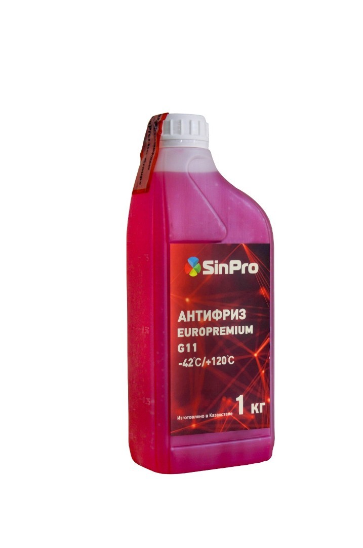 SINPRO АНТИФРИЗ КРАСНЫЙ EUROPREMIUM G11 (-42/+120) 1КГ