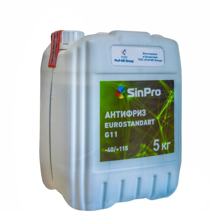 SINPRO АНТИФРИЗ ЗЕЛЁНЫЙ EUROSTANDART G11(-40/+115)5КГ